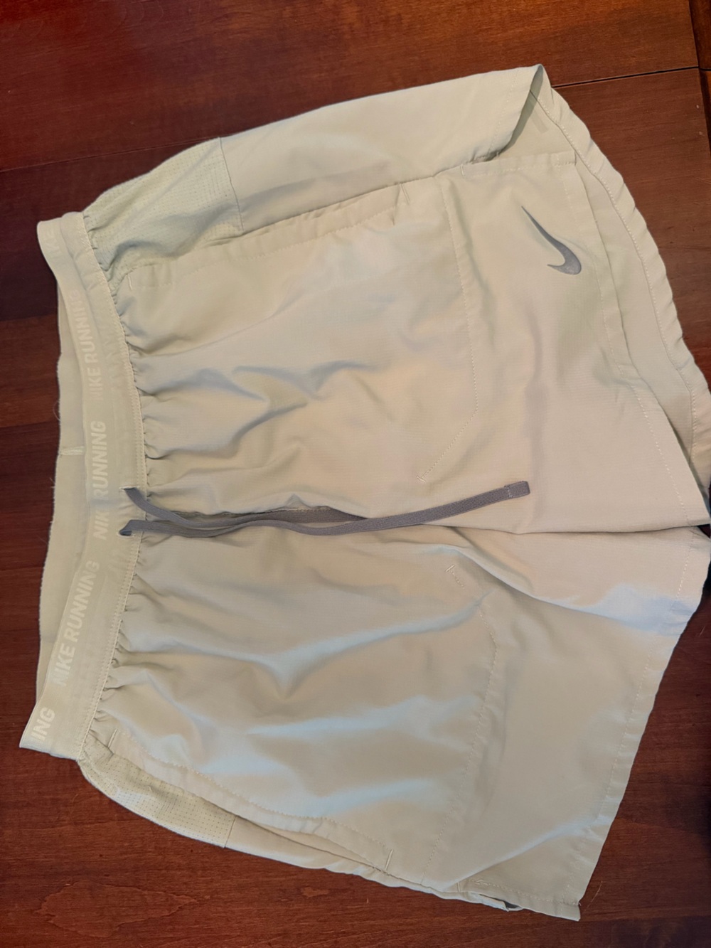 Nike men’s Light Gray Running Shorts